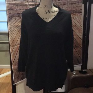Dress barn Woman 1X Black Pullover Sweater